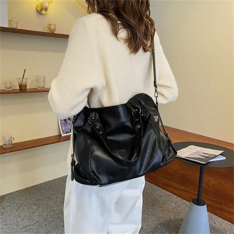 Classy Soft Leather Large Women\'s Bags New High Capacity Shoulder Bag Fashion Female Commuter Bag Big Shopper Tote Handbag