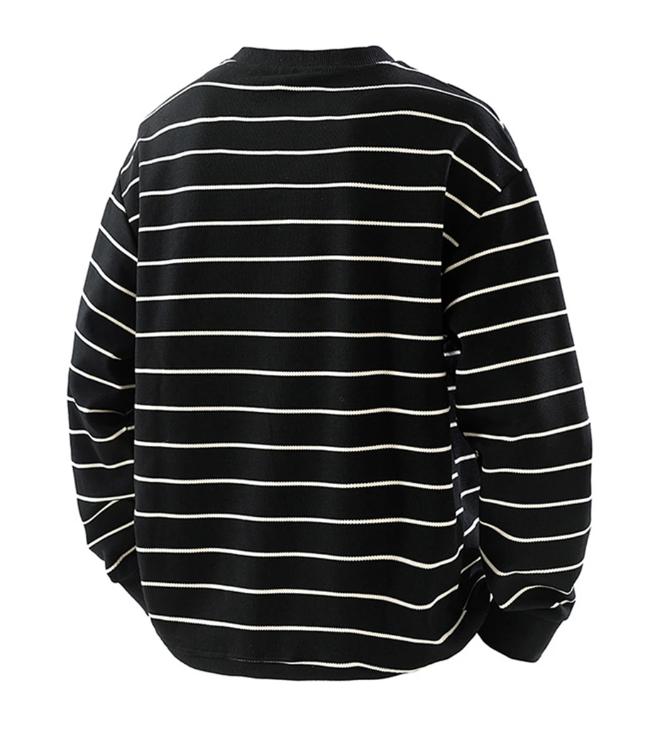 Striped Sweatshirt Men 8XL Plus Size Sweatshirt Spring Autumn Striped Pullover Fashion Casual Sweatshirts Male Big Size 8XL