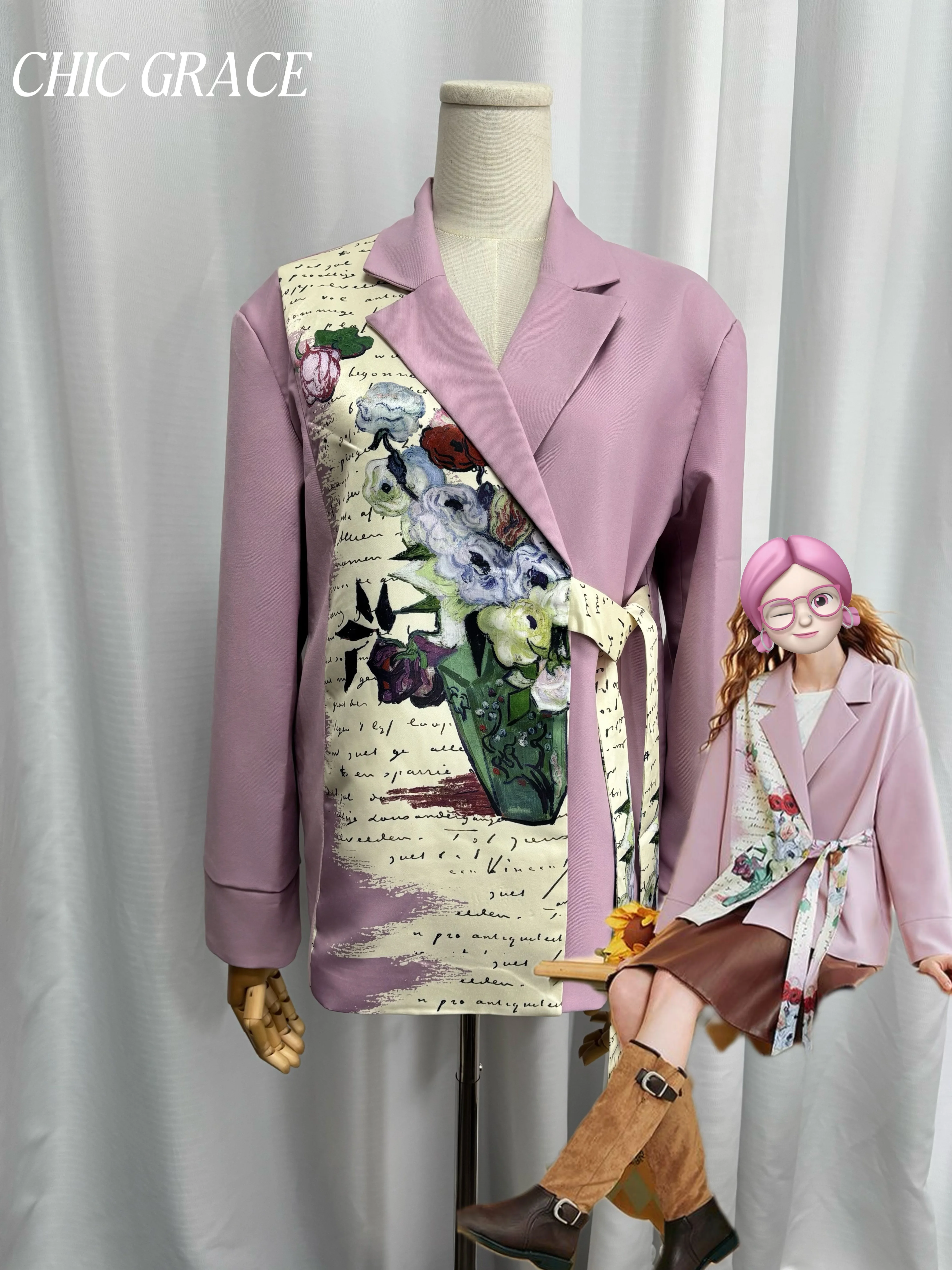 

Реальный снимок 2023, осенний новый женский пиджак Moriyama, уникальный дизайн, винтажный нишевый свободный повседневный костюм, элегантный светло-фиолетовый костюм средней длины