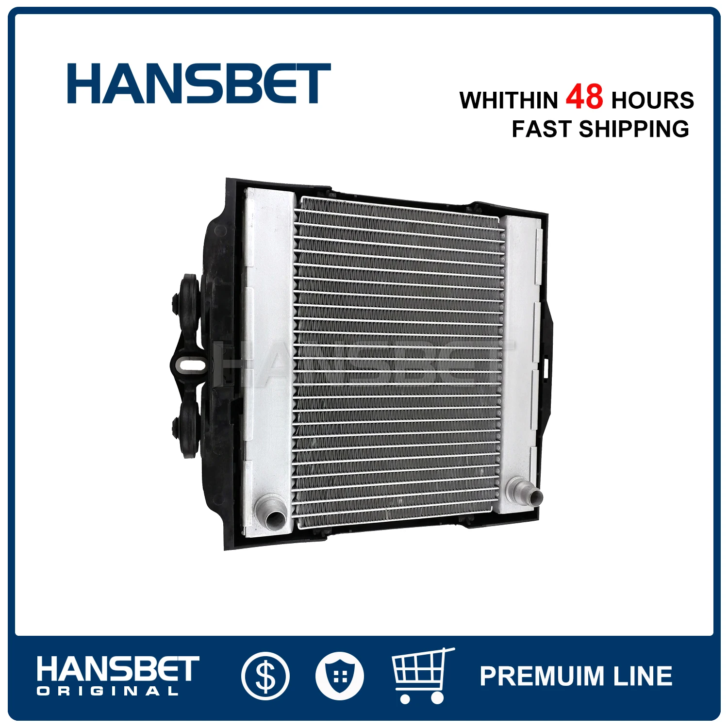 

Engine Auxiliary radiator with bracket Right for BMW 5 6 7 Series F07 F10 F01 F02 535i 640i 740i N55 17117802662 HANSBET