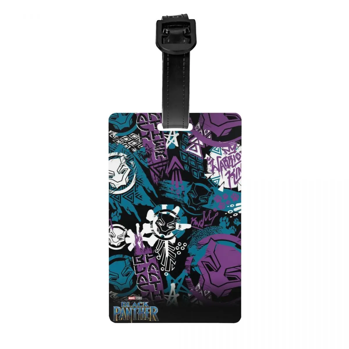 

Custom Black Panther Comic Luggage Tag Privacy Protection Anime Wallpaper Baggage Tags Travel Bag Labels Suitcase