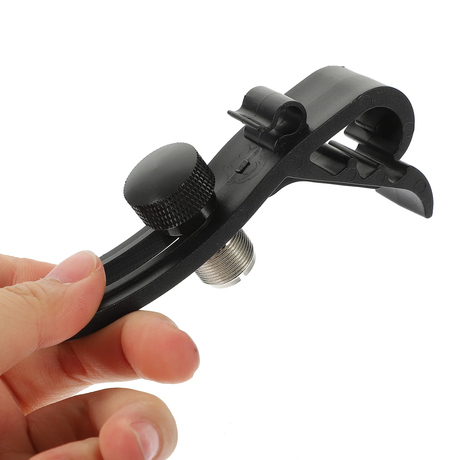 

Mic Rim Snare Mount Clamp Adjustable Drum Clip with 3 Groove Points for Secure Fit on Tom Drums Black Drum Clip