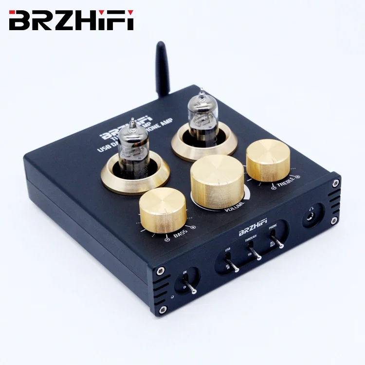 

BRZHIFI NEW HiFi BT 5.0 Valve Tube Bass Preamplifier with Stereo Audio Headphone Amplifier