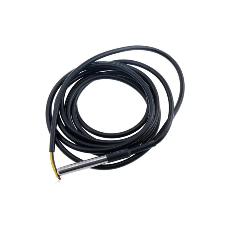 

ABMH-DS18B20 1M Digital Temperature Sensor Probe - Stainless Steel Waterproof Cable For Scientific Instruments