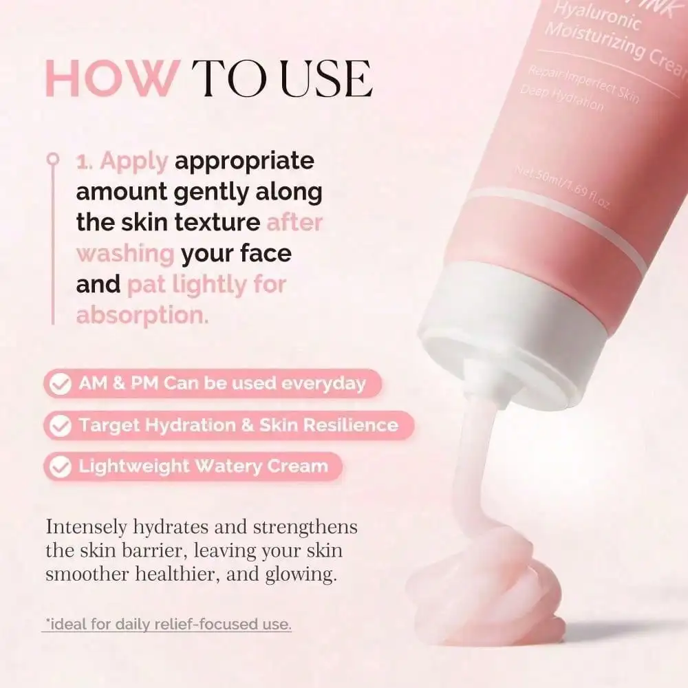 Face Moisturizer, All-In-One Care For Blemish Relief, Hydration & Even Skin Tone, Salmon DNA PDRN & Hyaluronic Acid, For All Skin Types, Korean Glass Glow Daily Cream, 50ml / 1.69 Fl.Oz
