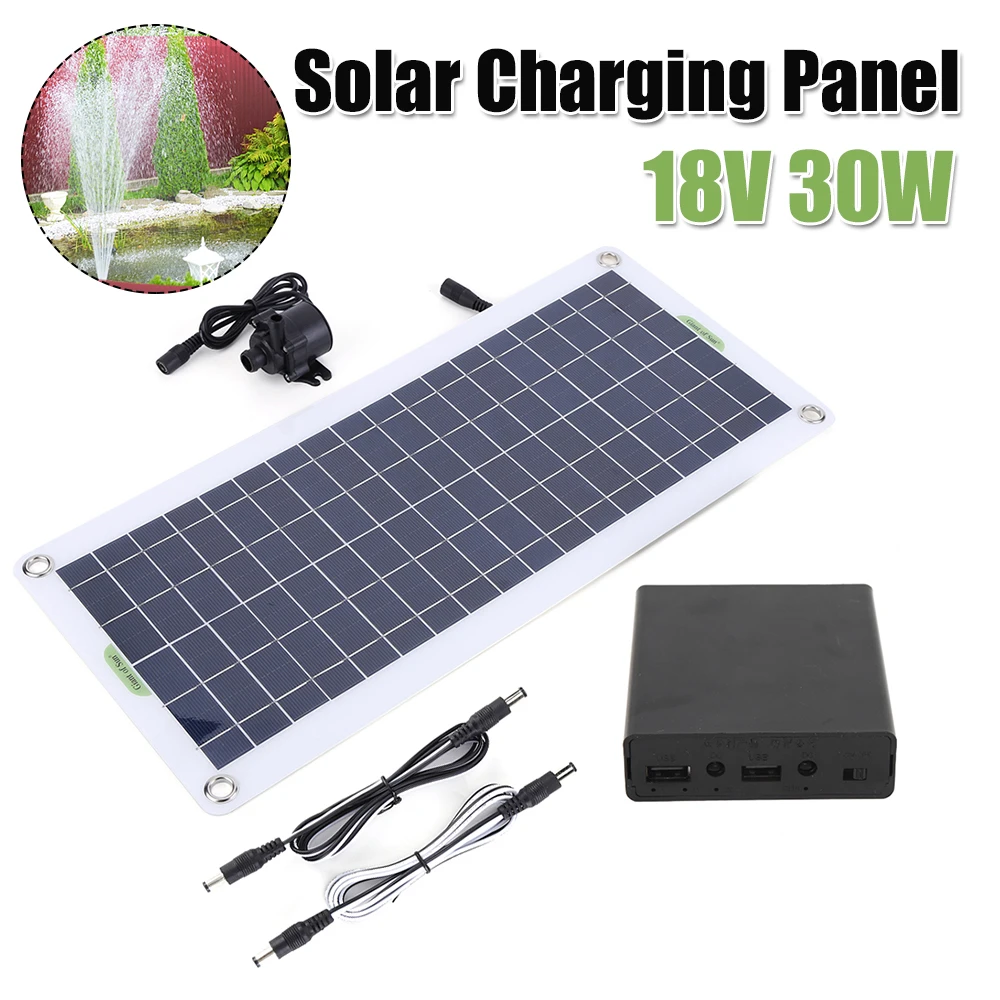 

18V 30W Fountain Panel Pump Garden Decoration Mini Solar Power Panel Water Pump Watering System Energy Saving Kits for Fish Tank