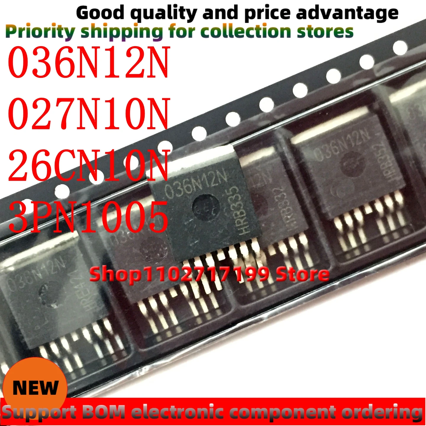 10PCS/LOT 072N15N 036N12N 027N10N 26CN10N 3PN1005 TO-263 IPB036N12N3G IPB027N10N