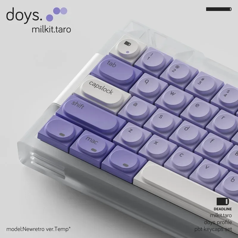 DEADLINE Doys Milkit Taro Keycaps Purple Minimalist Game Custom Mechanical Keyboard Keycaps Thermal Sublimation Toy Keycaps Gift