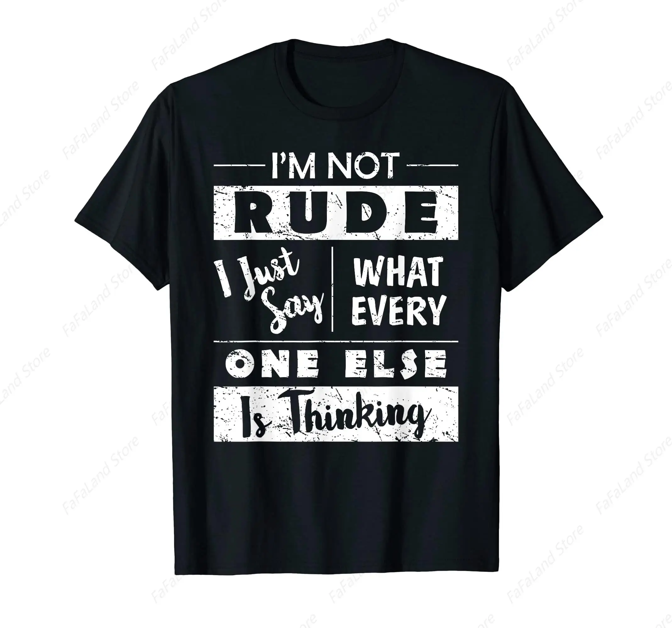 I'm Not Rude Sarcastic Saying Fun Witty Sarcasm Quotes T-Shirt for Men Women Cotton Top Tee