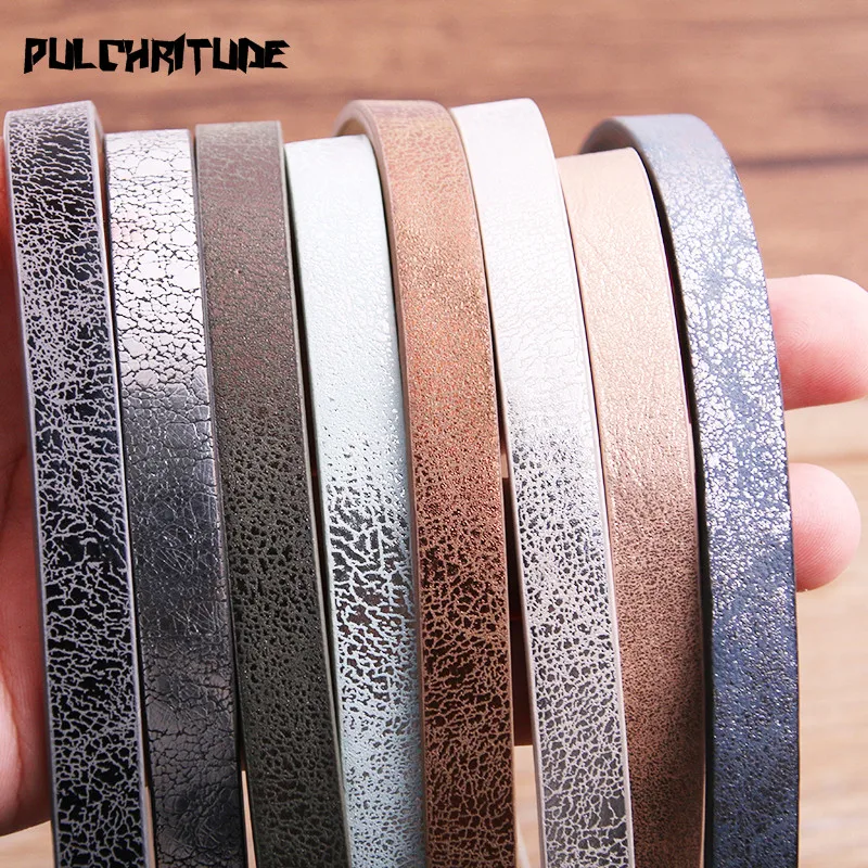 1pcs 120 x 1cm Flat PU Leather Cord & Rope Diy Jewelry Findings Accessories Fashion Jewelry Making Material for Bracelet