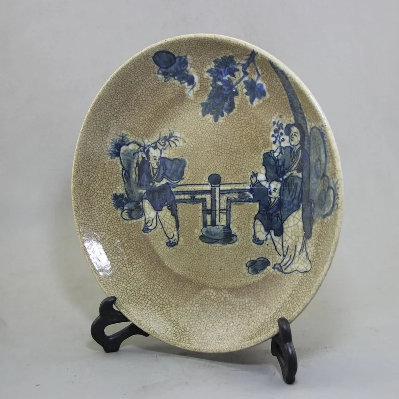 Chinese collection vintage antiques handicrafts porcelain hand-painted figures plates Nice Art Work  ﻿