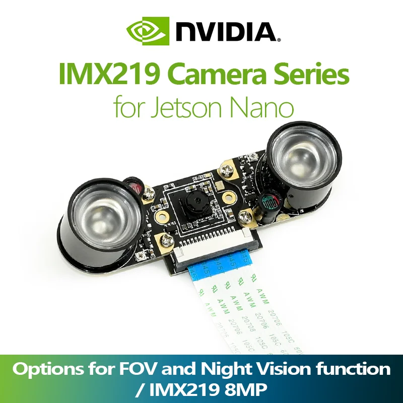IMX219 Camera Series, 8MP, Options for FOV and Night Vision function, suitable for NVIDIA Jetson Nano.