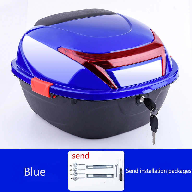 Thickened motorcycle trunk electric car trunk motorcycle trunk battery car scooter tool box storage box large thickened universa