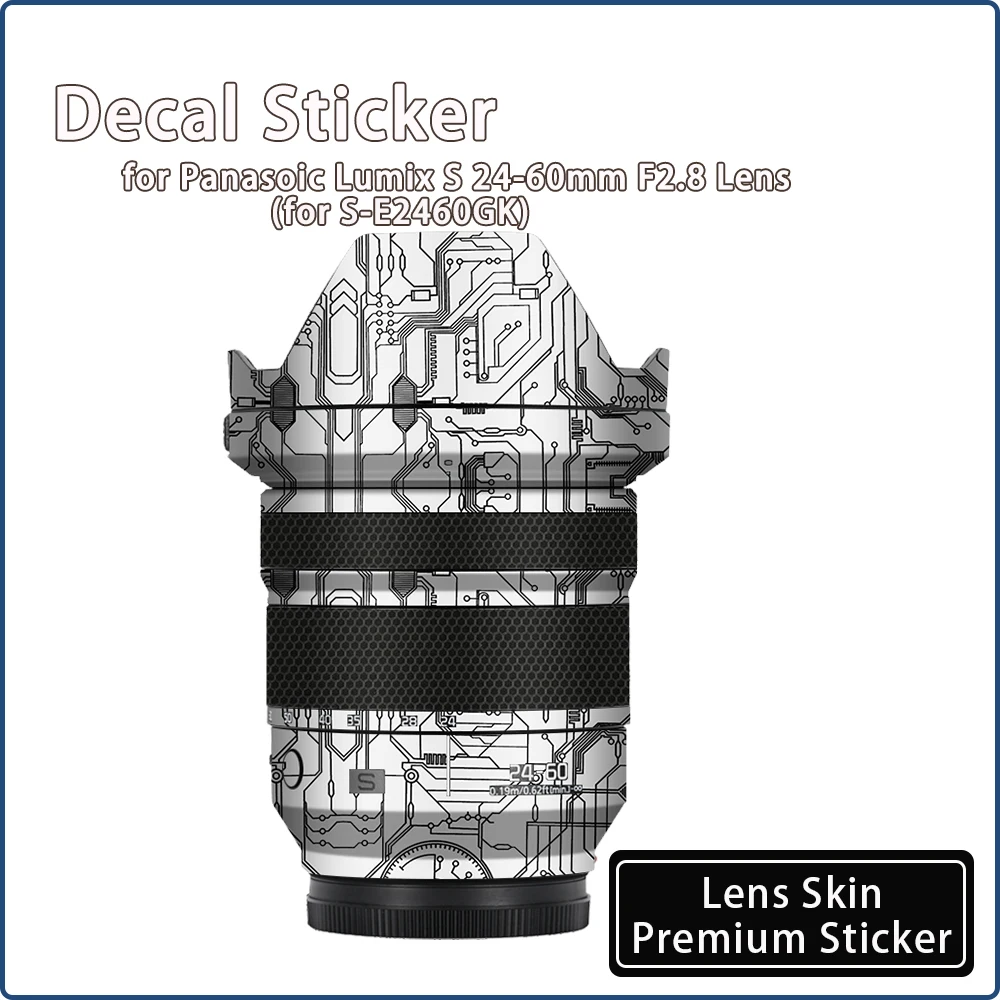 

S-E2460GK Decal Sticker for Panasoic Lumix S 24-60mm F2.8 Lens Skin Wrap Cover 2460 Lens Sticker 24 60F2.8 Protective Film
