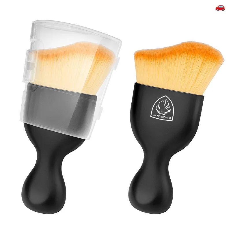 1Pcs Car Emblem Cleaning Soft Brush Dust Remover Tool For Peugeot 408 4008 308 3008 Rifter 5008 508 2008 208 301 RCZ 407 108 608