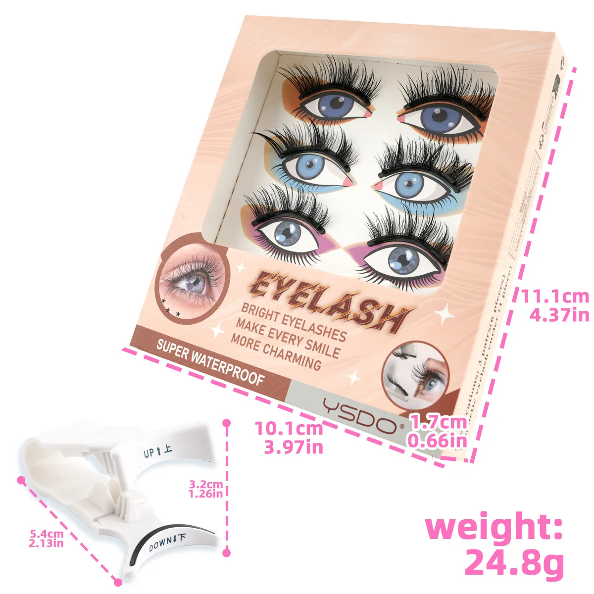 Magnetic Eyelash 3 Pairs Set Reusable Magnetic Eyelashes Natural Looking Easy To Apply False Lashes Kit