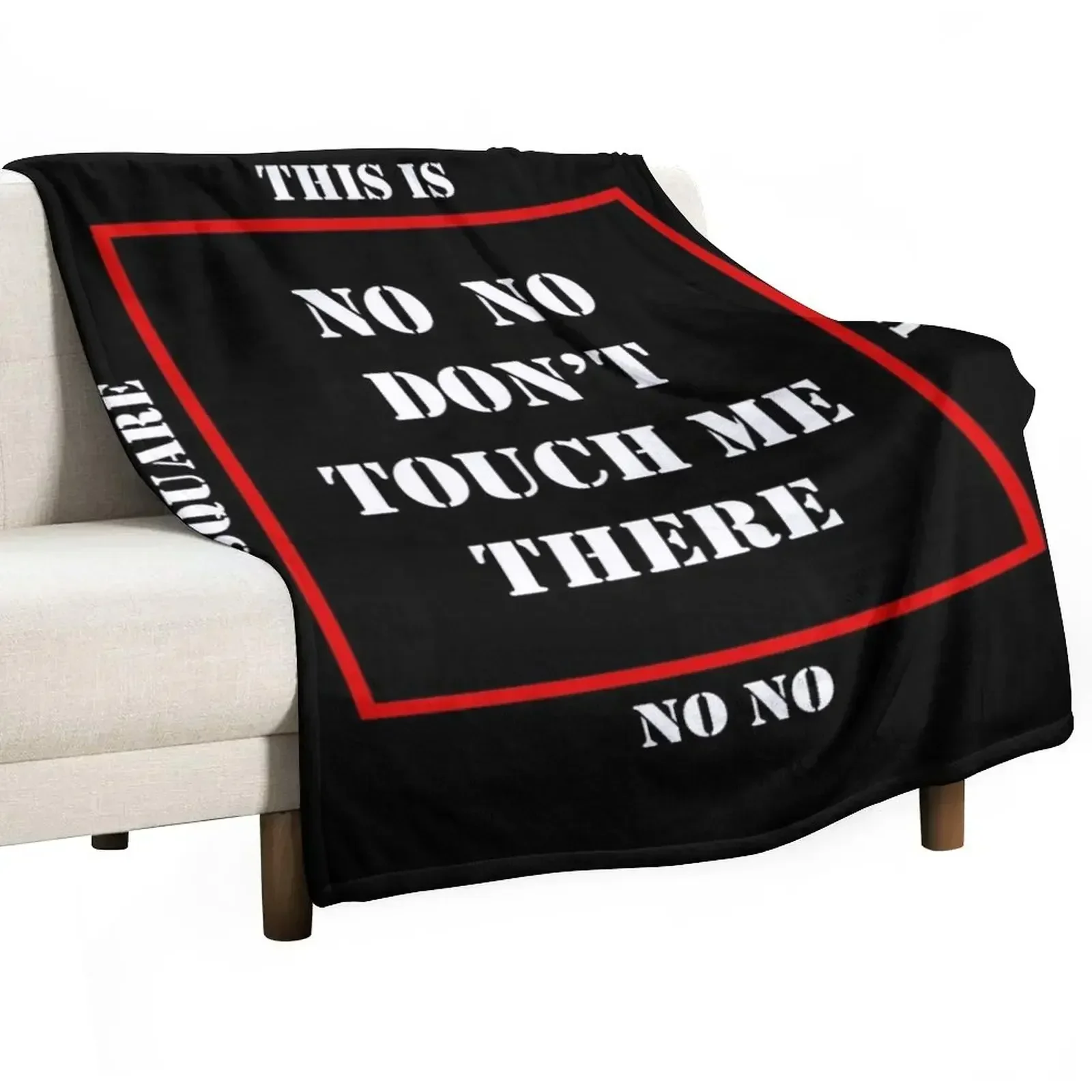 

No No Square Black Throw Blanket valentine gift ideas christmas gifts Single Winter beds Blankets