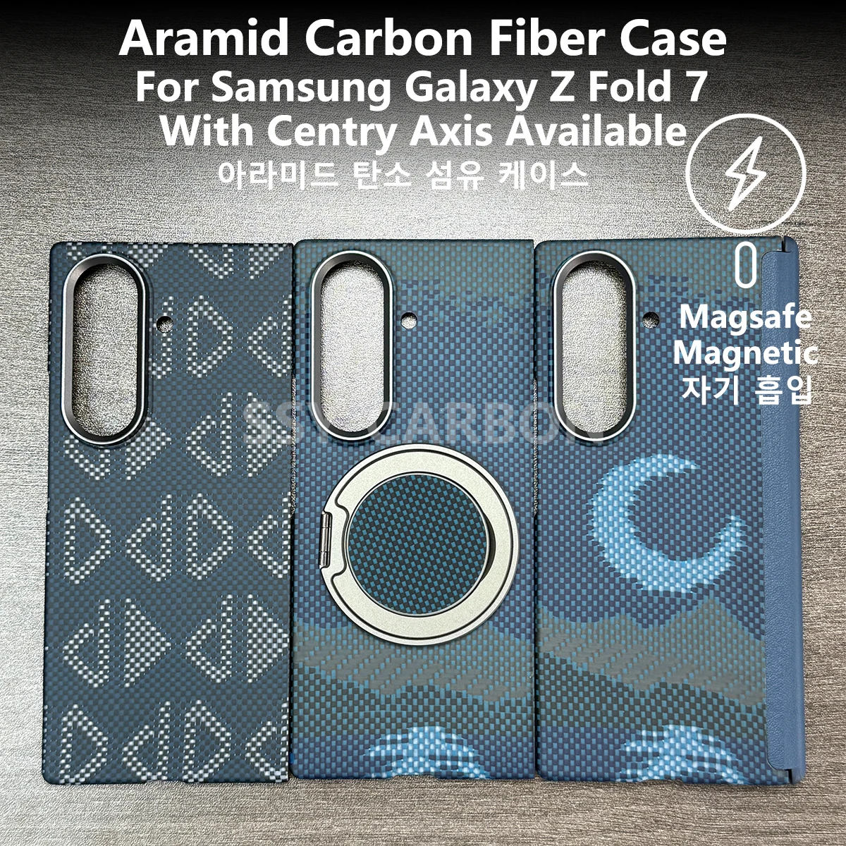 

Чехол из настоящего углеродного волокна для Samsung Galaxy Z Fold 7, кевларовый арамидный магнитный чехол Magsafe Z Fold7, чехол с шарниром центральной оси