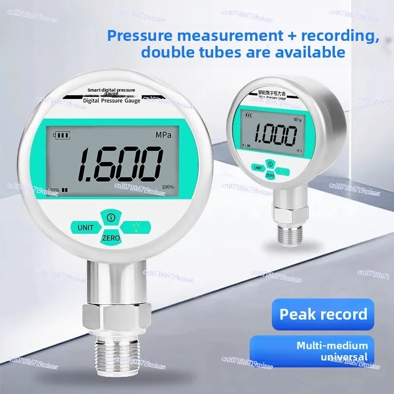 Digital Pressure Gauge, Shockproof 0.25 High Precision Remote Digital, Barometer Stainless Steel