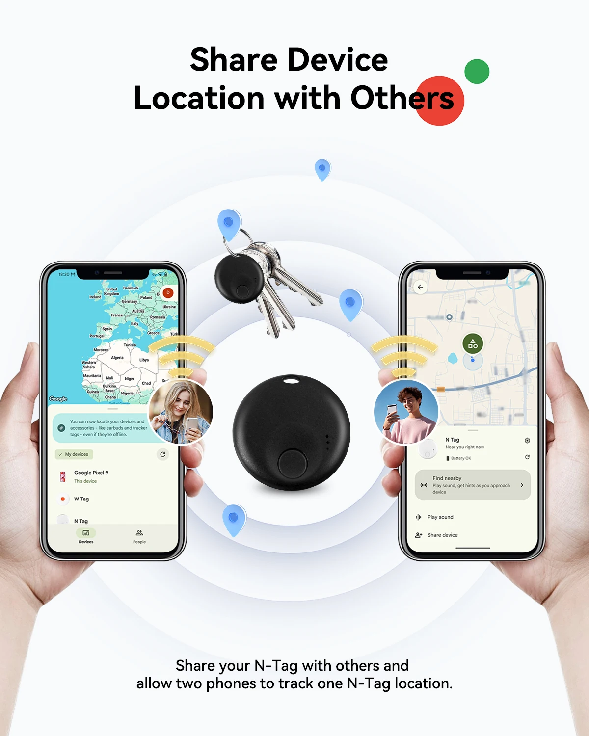 

Bluetooth-трекер Android Smart Tags — работает с Google Find My Device, локатором для ключей, кошельком для багажа для Android