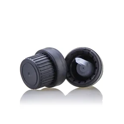 18/410 Euro Dropper Orifice Reducer Vials Anti-theft Cap for essential oil white black /massage oil dropper cap