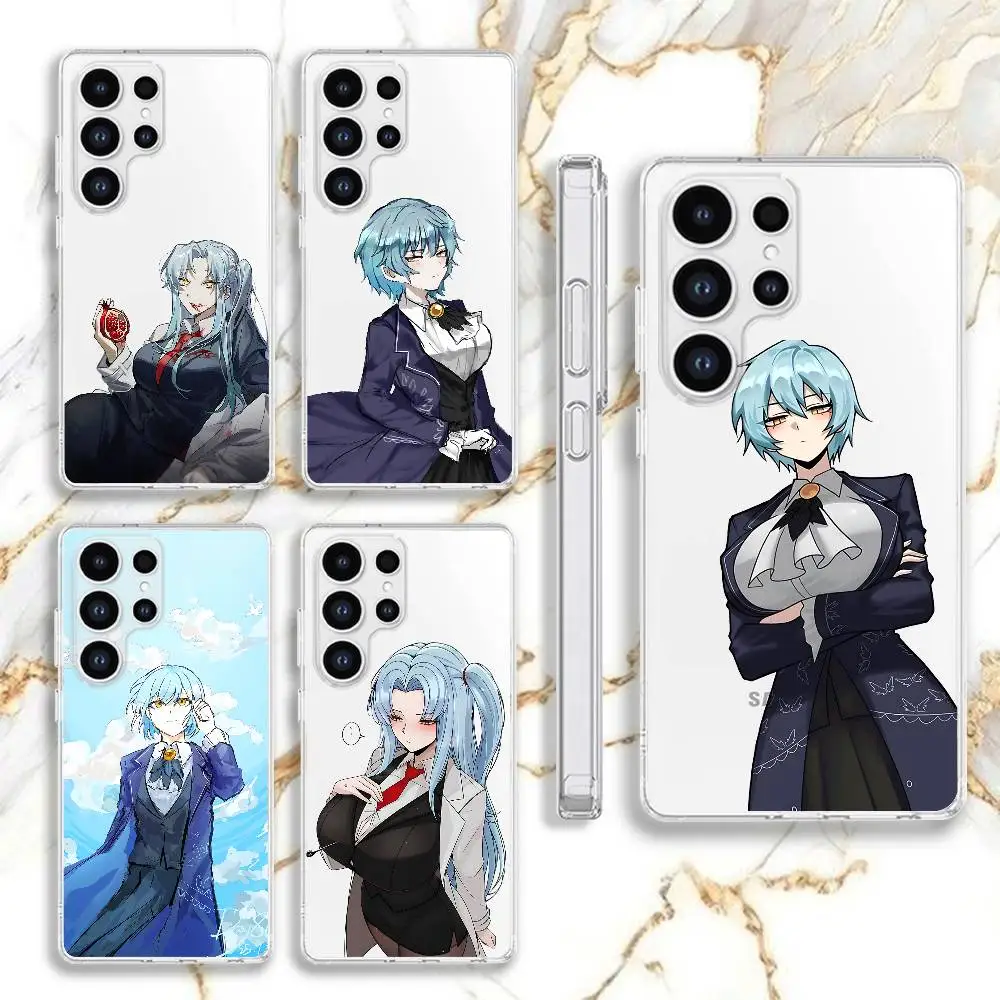 

L-Library Of R-Ruina Angela Phone Case For Samsung S22,S24,S30,S10,S21,S25,S23,S10,PIus,Ultra,5G,FE,lite Transparent Cover