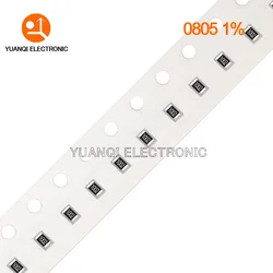 100pcs 0805 1% SMD resistor 1.24 1.74 5.9 11.5 13.7 14.7 24.3 33.2 42.2 48.7 60.4 107 127 147 226 324 422 549 732 866 976 ohm