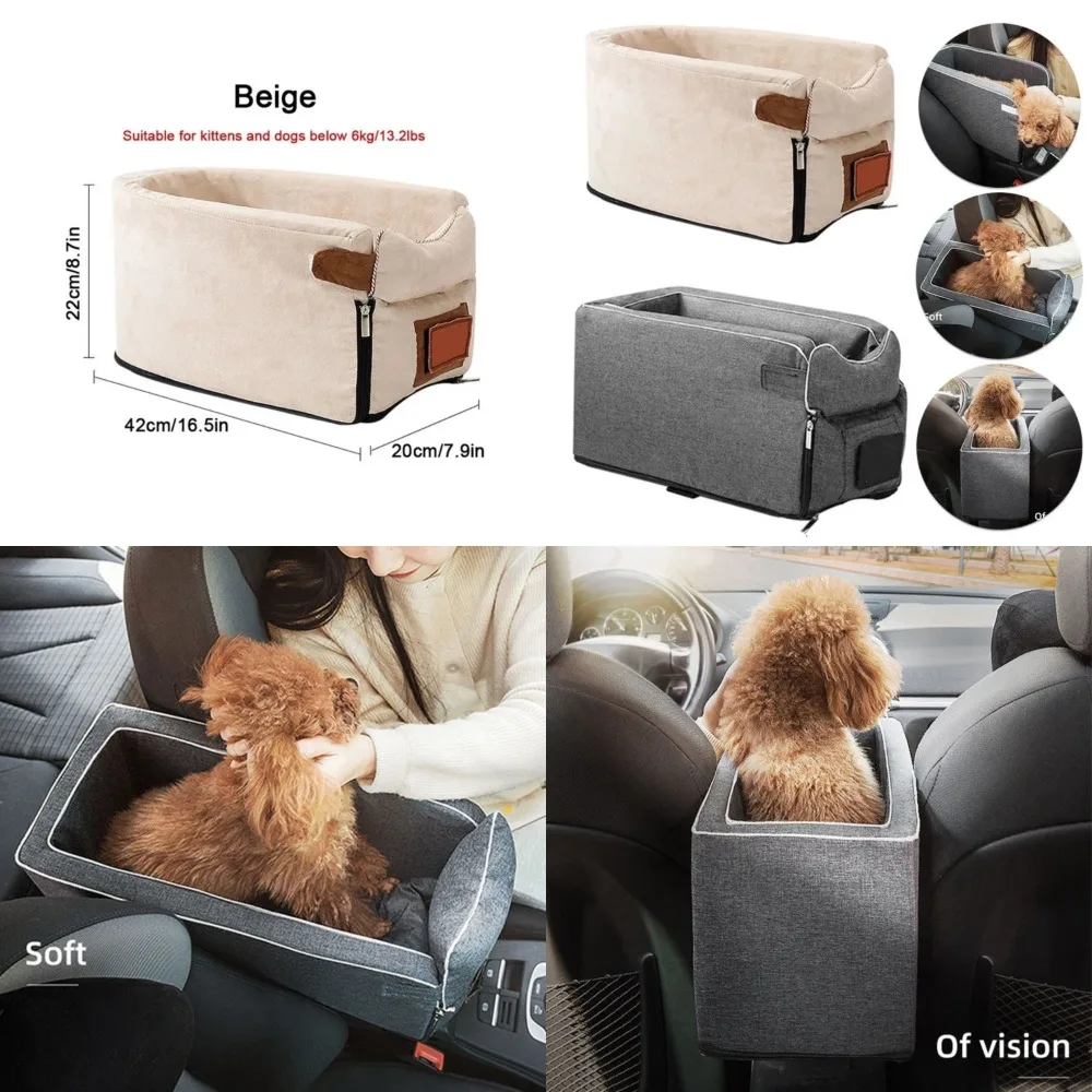 

Comfortable, Lightweight, and Portable Dog Car Seat Travel Bag - Durable and Secure Non-slip Puppy Car Seat - Essential, Enjoyab