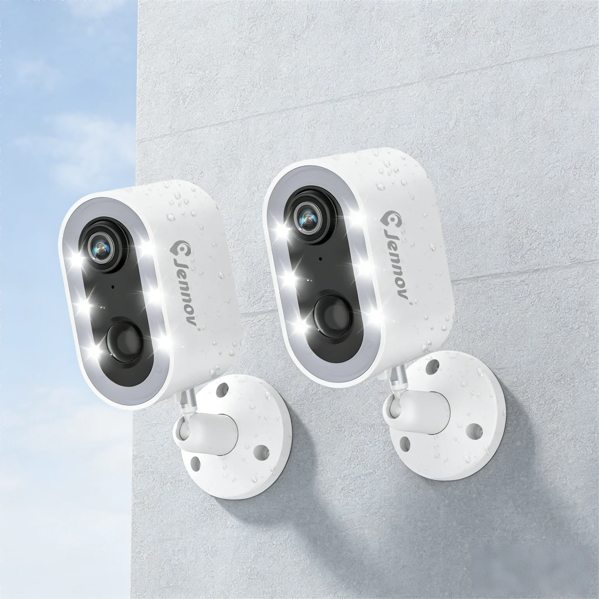 

Jennov Security Camera Wireless WiFi Camera Battery Powered with Color Night Vision Two-Way Talk for Outdoor Home Camera