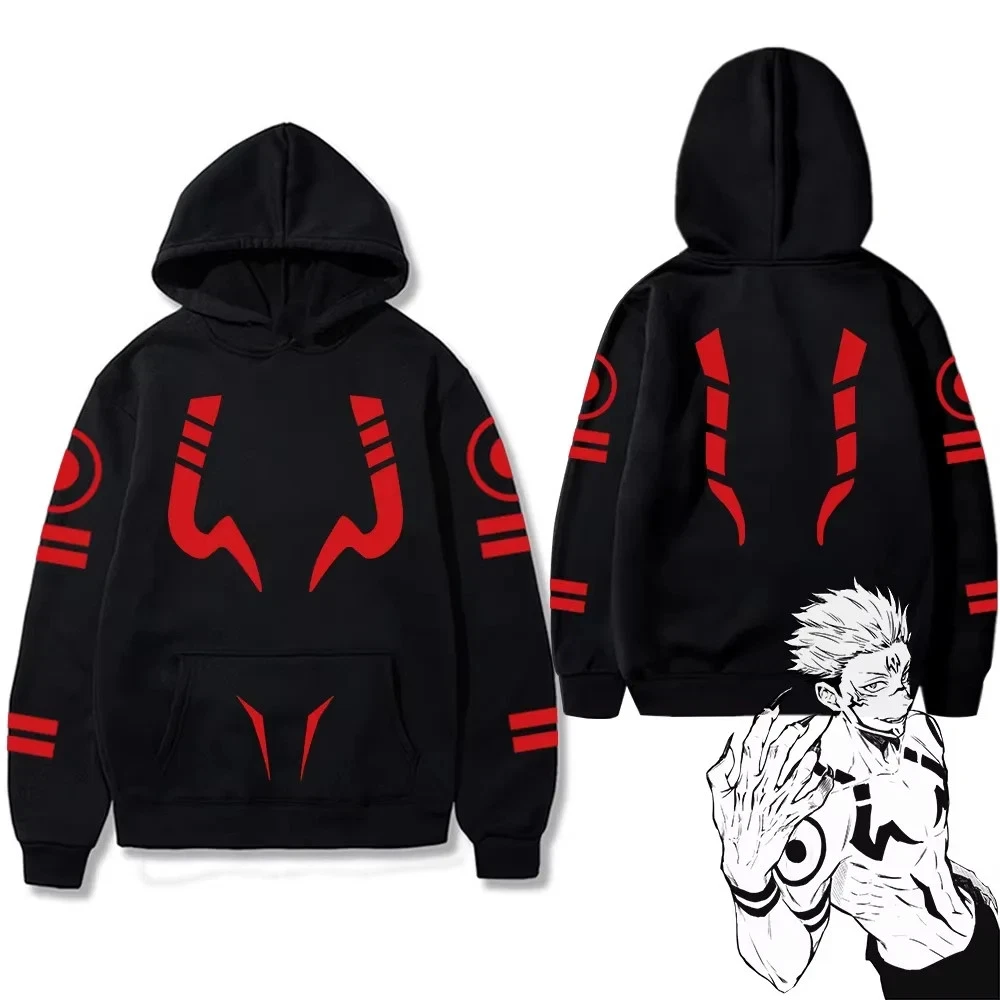Jujutsu Kaisen Sukuna Hoodie Herren Sommer Neuer Stil Unisex Harajuku-Stil T-Shirt