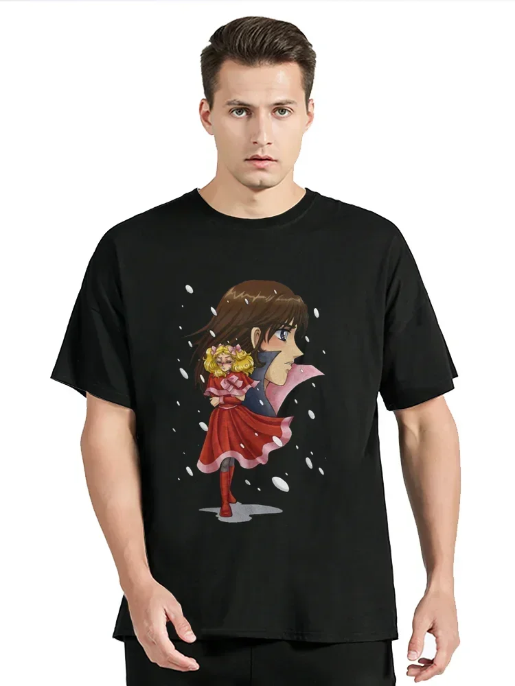 Men Women's Graphic T-Shirt Candy Candy Terry Snow Casual Pure Cotton T Shirt Anime Clothing Oversized Tshirt