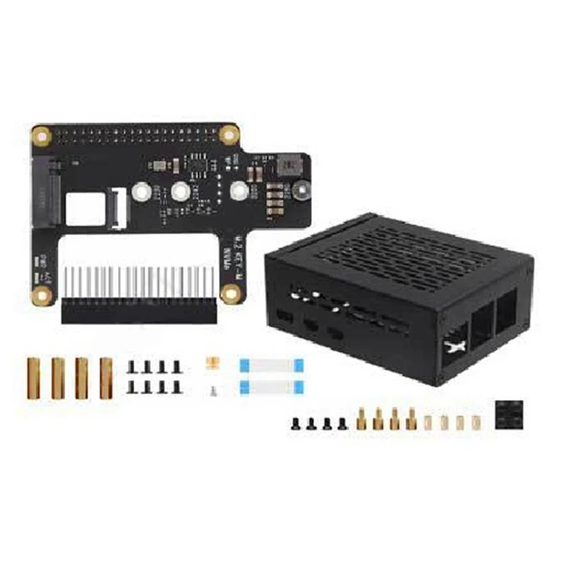 A15F-X1015 For Raspbery Pi PCIE To M.2 NVME SSD Expansion Board With Case Support Nvme M.2 SSD Hailoai Module For RPI 5