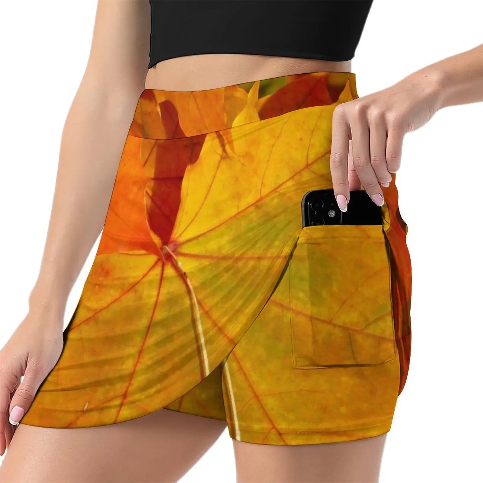 Golden Warmth Mini Skirt skirts summer 2024 woman School uniform