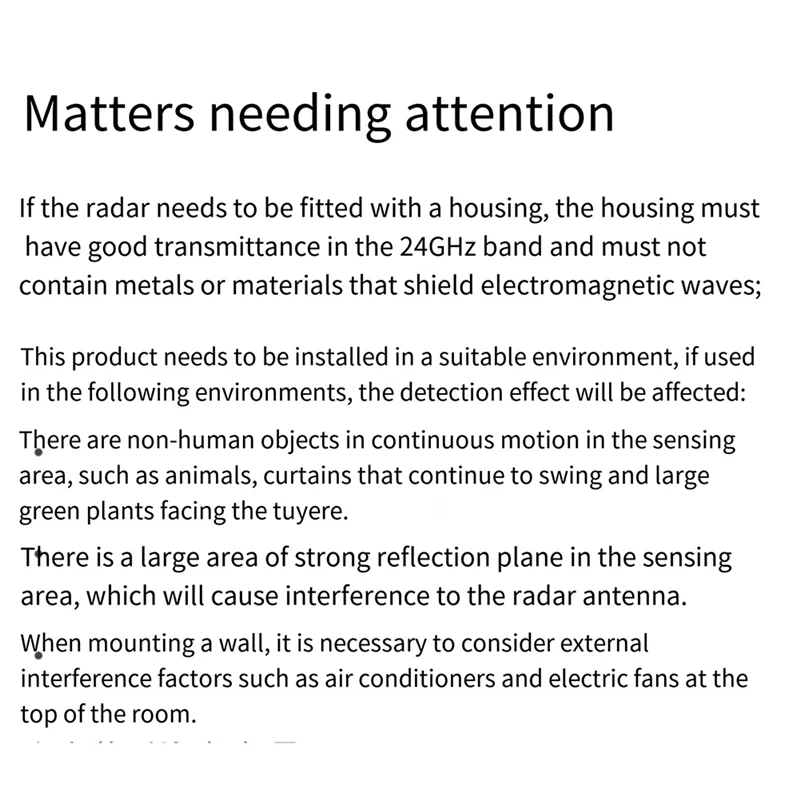 AA84 LD2450 DC5V 24G Smart Home Motion Human Tracking Trajectory Test Distance Angle Speed Radar Sensor Module