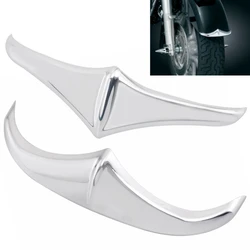 Chrome Motorcycle Front Rear Fender Trailing Leading Edge Tip Trim Accent For Harley Electra Road Glide Road King Street Glide