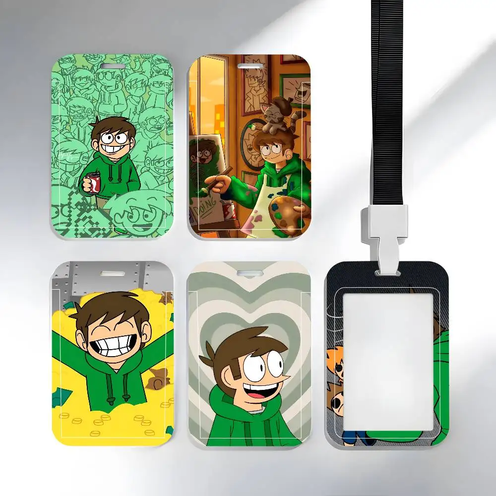Anime Funny Eddsworld Edd Lanyard Card Holders Student ID Card Holders Neckband Card Holders Access Control Accessories Gifts
