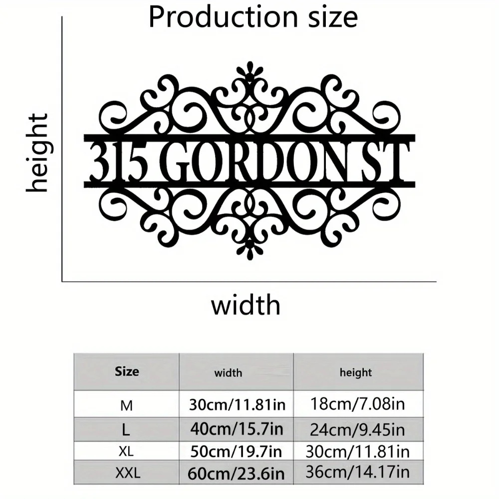 Distinct Tailored Metal Sign with Custom - Made Pattern Outline Ideal for Garden Door Party Outdoor Ironwork Holiday Present