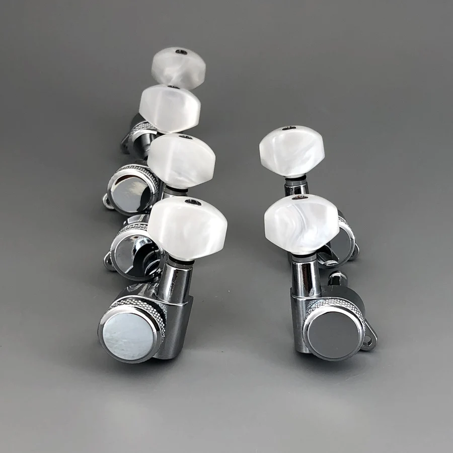 Schaller M6 Type Guitar Pearl Button Locking Deluxe Machine Head Tuners Tuning Pegs for Music Man Left Hand Guitar L4R2