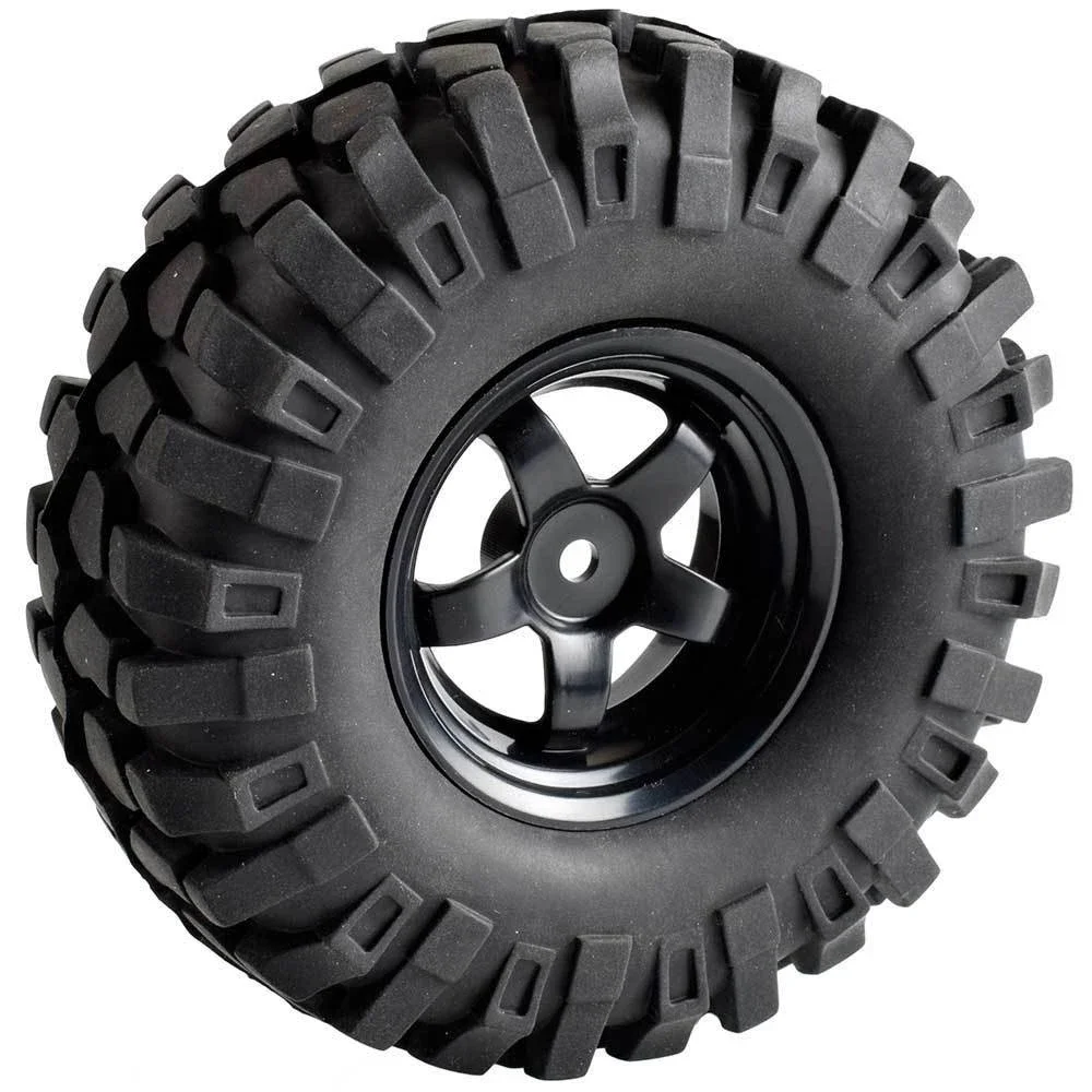 RC 6030-7006L Rubber  Tires 108mm & Wheel 4P for RC 4WD Axial Rock Climbing