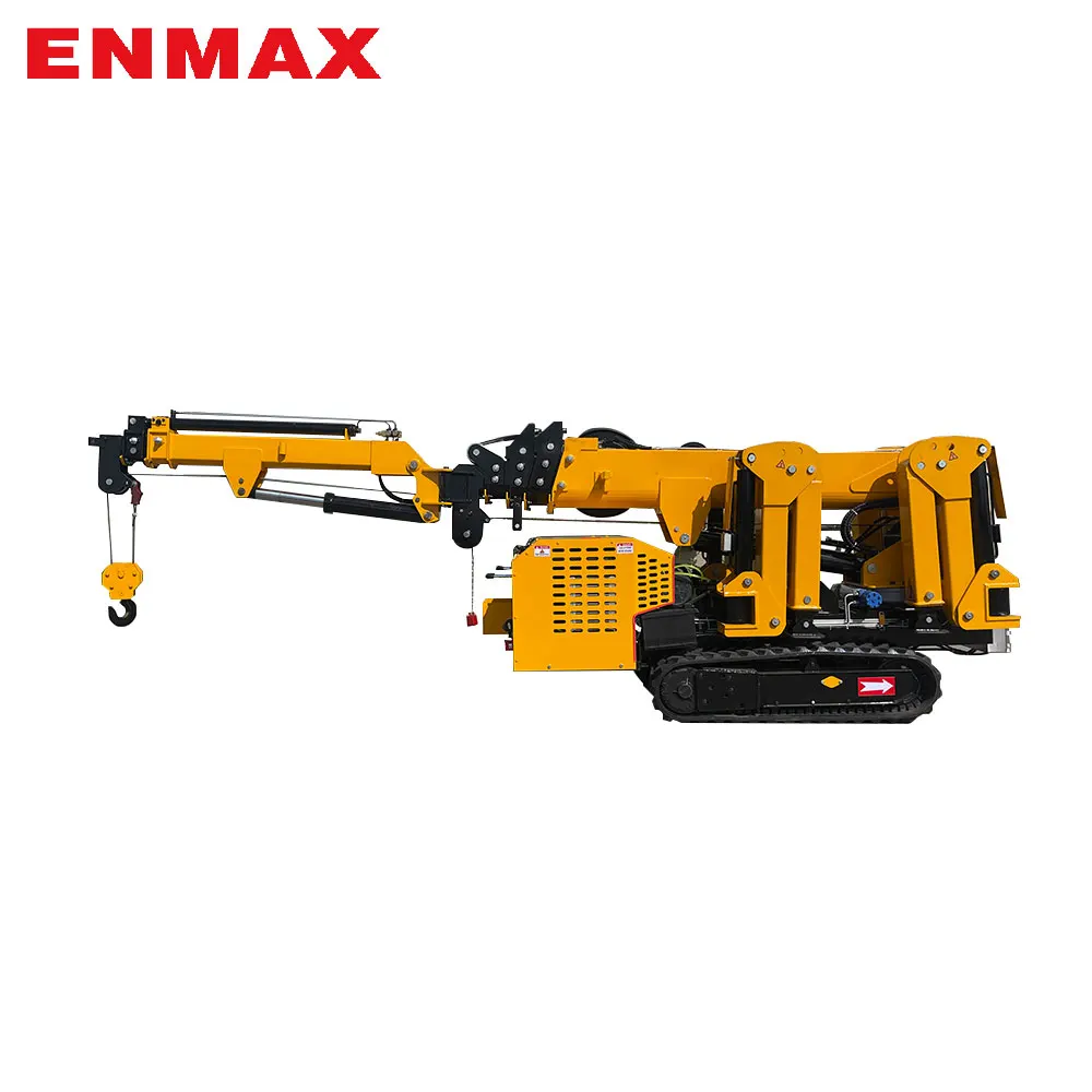 شديدة التحمل تلسكوبي بوم صغيرة متنقلة رفع الزاحف العنكبوت رفع رافعة العنكبوت الهيدروليكية #3