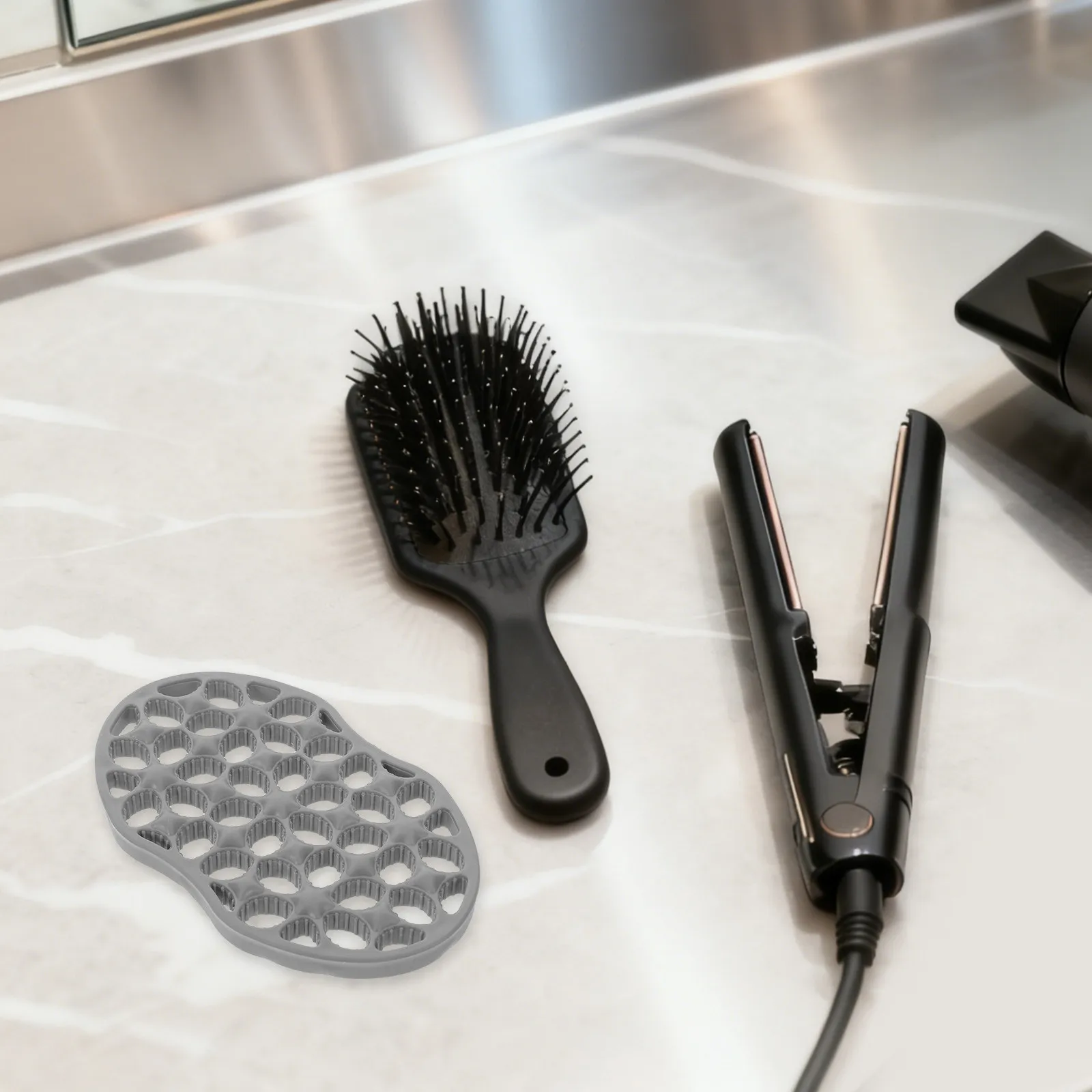 

Набор из 2 расчесок для кудрявых волос, расческа для укладки всех типов волос, расческа для придания объема для салона или путешествий, темно-серый цвет