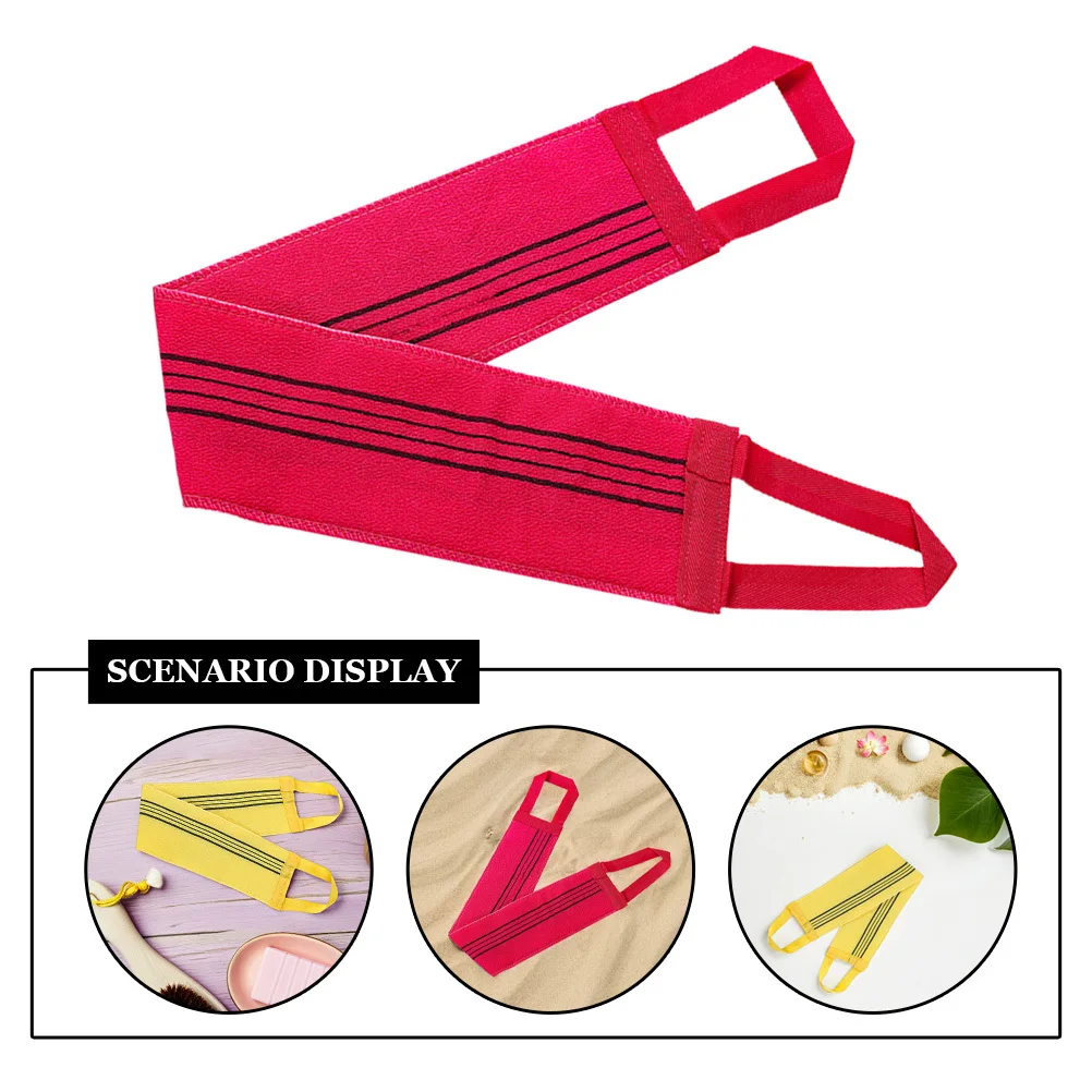 Отшелушивающий скруббер для спины, многоразовое полотенце для душа для тела, приятная для кожи ткань для купания, инструмент для мытья с длинной ручкой, скрубберы для ванны