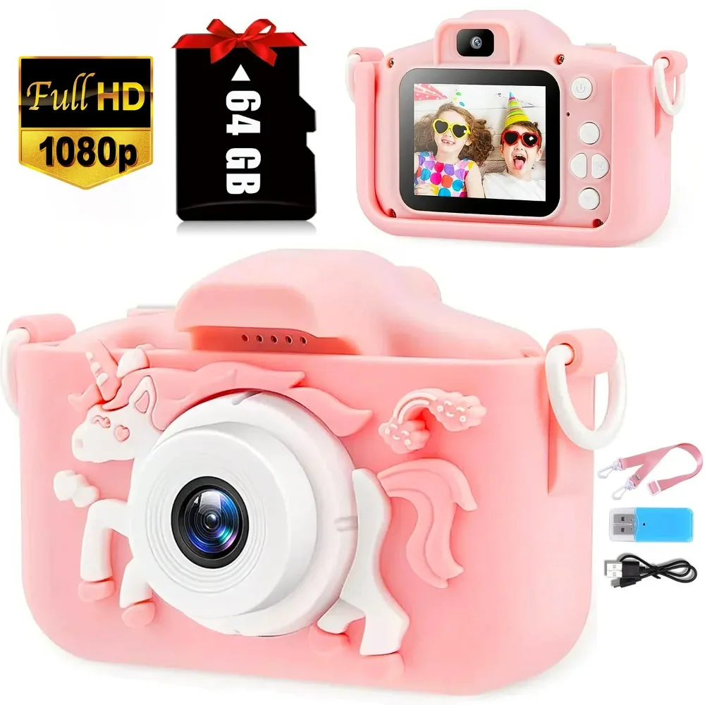 Kids Camera for 3-8 Years Old Toddlers, Unicorn Digital Camera , Children Portable Camera Christmas & Birthday Gift