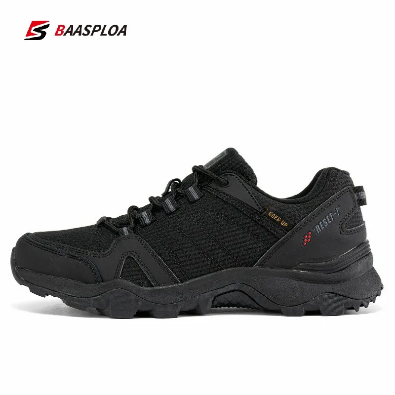 Baasploa 2022 Men's New Hiking Shoes Non-slip Wear-resistant Outdoor Travel Shoes Fashion Leather Comfortable Climbing Shoes