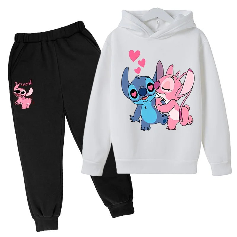 

Kids Spring and Autumn Hoodies 2-12 Year Old Boys and Girls Casual Sports Two Piece Set 2D Printed Cartoon Anime Top+Pants