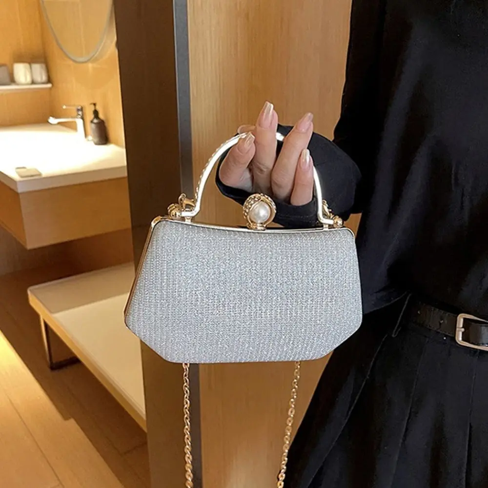 

Elegant Glitter Evening Banquet Bag Rhinestone Wrist Bag Box Handbag Crossbody Bag Large Capacity Ladies Clutch Bag Party
