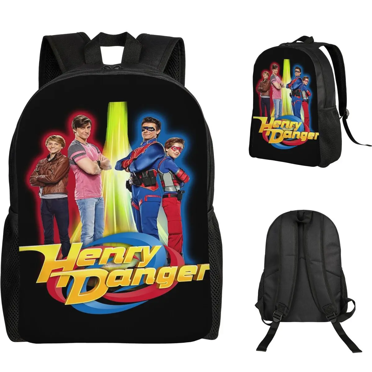 

Henry Danger Secret Identities Student Backpack School Bag Hiking Travel Daypack for Boys Girls Fashion Bookbag Shoulder Bags