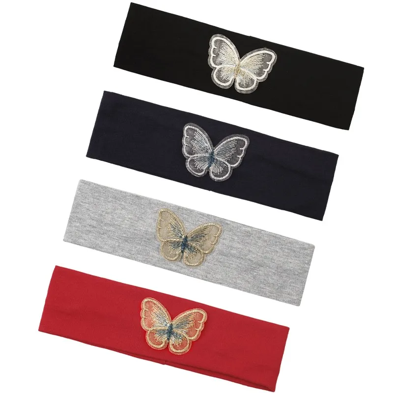 Baby Girls Boy Butterfly Cotton Casual Headband Hair accessories Child Toddler Kids Soft Elastic Hairbands Turban