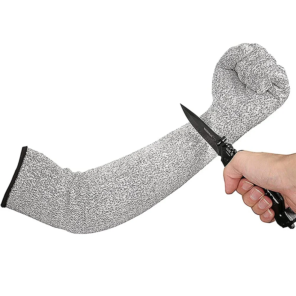 Manga de brazo resistente al corte Nivel 5 HPPE, transpirable, amigable con la piel, resistente al corte, antipinchazos, protección de brazo, guantes anticorte, 1 ud.