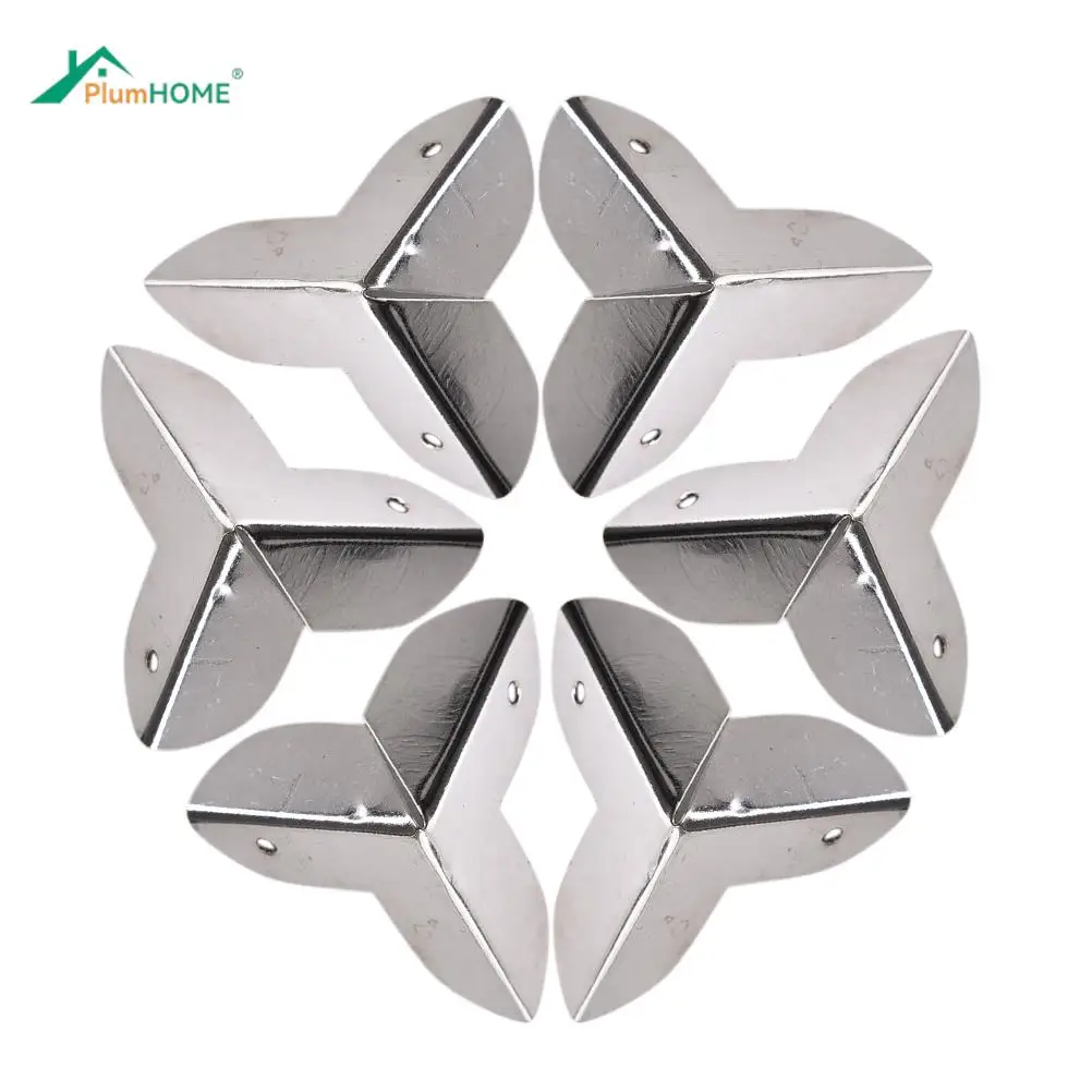 

8pcs Retro Edge Metal Protection Brackets Cover Vintage Decorative Furniture CornerBox Feet Leg Corner Protector